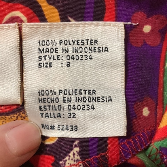 Kathie Lee Collection colorful culottes jumpsuit - very nice condition! Size 8 - Picture 5 of 5